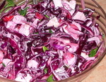 Салат из красной капусты с индейкой