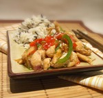 куриная грудка в китайском стиле с перцем и кунжутом
