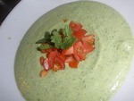 Освежающий кремовый зеленый суп