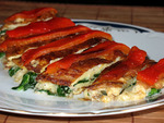Омлет со шпинатом и моцареллой (Omelette agli spinaci e mozzarella)