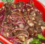 Перигорский салат с куриной печенкой
