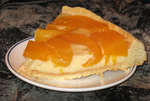 Персиковый пирог из песочно-лимонного теста