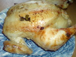 Цыплёнок по-домашнему,с маринованными грибами и сметаной