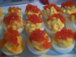 яйца фаршированные с красной икрой