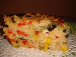 Пикантный рисовый пирог с сыром
