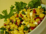 Пестрый   салат  с кукурузой