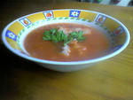 томатный суп с треской