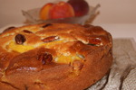 Пирог с персиками  и орехами пекан