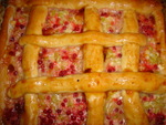 пирог с ревенем(рабарбаром) латвийский