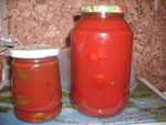 помидоры и огурцы в томатном соке
