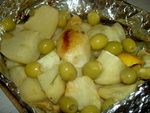 Картофель с лимоном и оливками