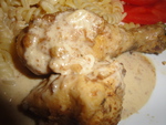 Курица в чесночно-миндальном соусе