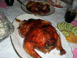 Курица, запеченная с сухофруктами