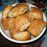 Бурекасы или слоённые пирожки с картошкой. Вариант 2: слоённые пирожки с мясом