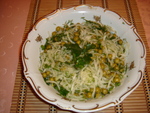 Салат из редьки и зеленого горошка