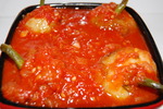 Перец жареный под томатным соусом