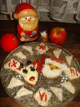 Бутерброды «Дед Мороз и Бычок