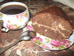 Кекс шоколадный с кремовой прослойкой