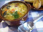 Густой овощной суп с перловкой ( Perlgraupeneintopf)
