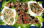 Морепродукты: три вида на одном блюде