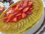 Нежный творожный тортик с фруктами